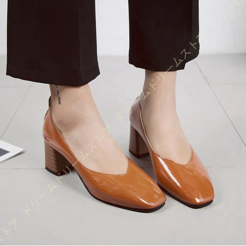 靴 レディース パンプス ローファー フォーマル 通勤 スクエアトゥ 6cmヒール パンプス 歩きやすい 美脚 ヒール クッション コンフォート 柔らかい 幅広 軽量 通販 Lineポイント最大0 5 Get Lineショッピング
