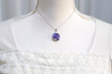 樹脂藝術 圓形吊墜・幽玄