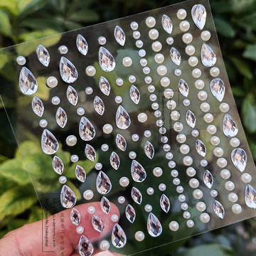 網紅演出眼妝臉部貼鉆水鉆淚鉆貼眉心孟美岐淚痣妝一滴淚女團閃鉆 z7303