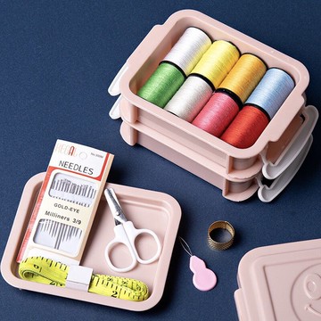 家用針線盒套裝便攜式多功能針線包縫紉針線手縫針小型女學生宿舍