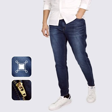 MIT彈力刷色錐形牛仔褲－兩色可選