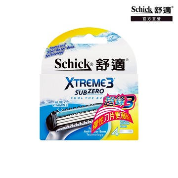 【Schick 舒適牌】品牌會員兌換禮_超鋒3 刮鬍刀片(刀片4入)