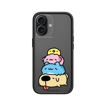 iPhone 17 Mod NX -邊框背蓋組合 (相機按鈕) 黑 - 貓貓蟲咖波 Bugcat Capoo - 咖波好朋友趴趴睡