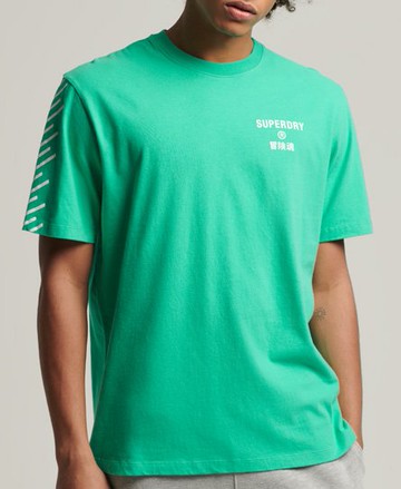 Superdry Men's Men's Code Core Sport T-Shirt Green / Billiard - Size: Xxxl