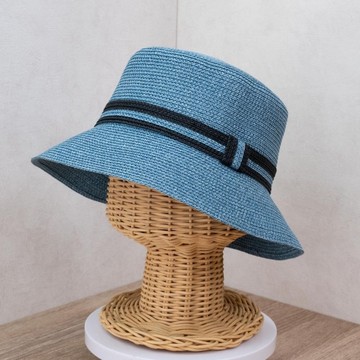 【台灣製】經典漁夫帽 牛仔藍 紙編帽 可水洗