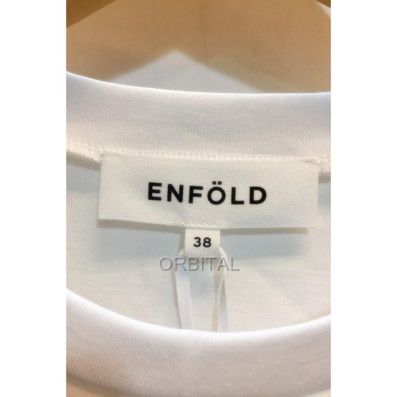 代官山)ENFOLD エンフォルド 20AW Cut Layered Tシャツ レイヤード コルセットTシャツ ホワイト×カーキ サイズ38 タグ付き  | LINEショッピング