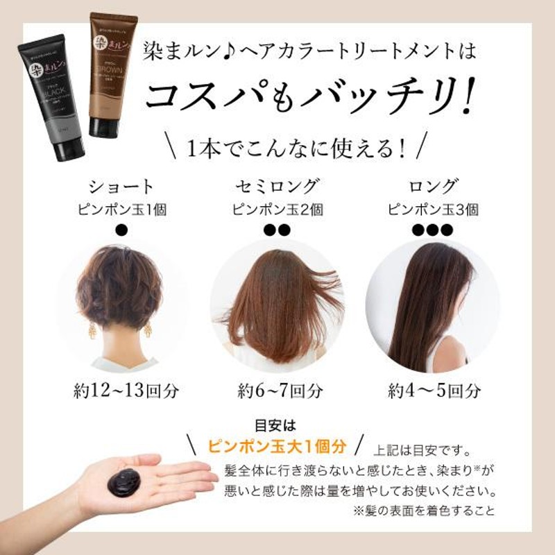 ヘアカラートリートメント 染まルン♪ 220g カラー：ブラウン【白髪用