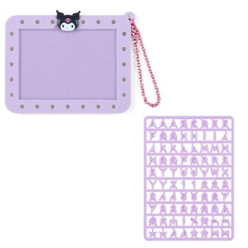 asdfkitty*DIY文字 相框吊飾-庫洛米相框+紫色文字-可當行李吊牌 裝飾包包.壁飾-正版