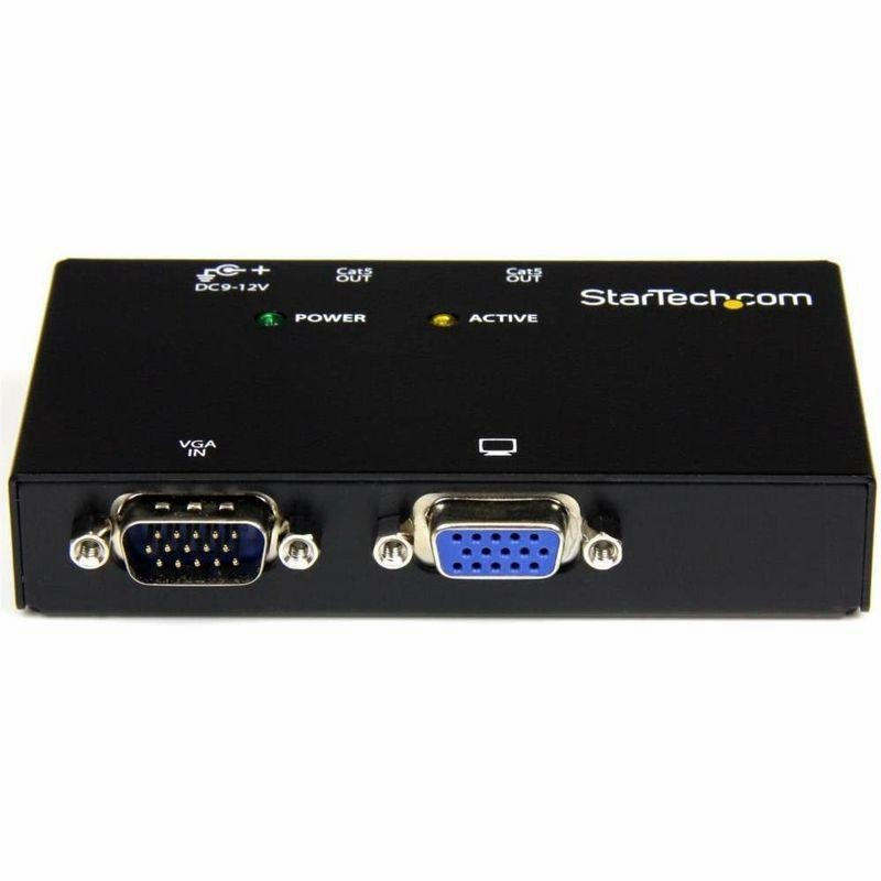 Cat5ケーブル対応2ポートVGAディスプレイエクステンダー延長器(送信機のみ) カテゴリ5 LANケーブルにて最 通販  LINEポイント最大0.5%GET LINEショッピング