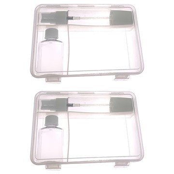 iSFun 防疫必備 酒精噴瓶洗手液分裝口罩收納盒  透明色  2個