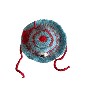 單品，紅藍條紋帽：僅限 10 公分娃娃配戴