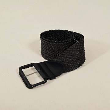 【NaSuBi Vintage】編織細節寬版古著腰帶