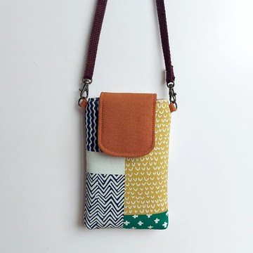 斜背/頸掛 手機包-拼接色彩(6款式)