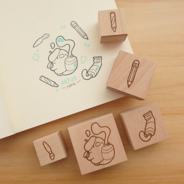 【手帳印章】藝術家系列 (5入)