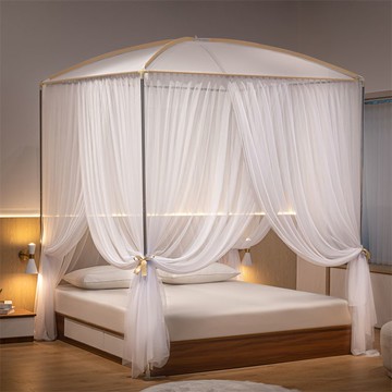 奢華夏季蚊帳家用臥室仙女新款落地免安裝加厚加密防塵頂