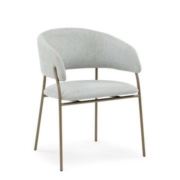 艾禮思複合金屬扶手餐椅 灰白