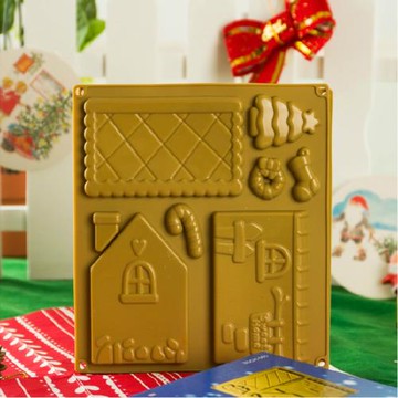 烘焙工具正的ZDCH-065 圣誕屋巧克力DIY姜餅屋模具食品級硅膠