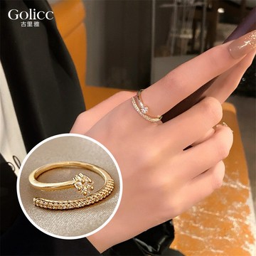 【Gulicc 】古莉可 戒子 韓版微鑲鋯石戒子