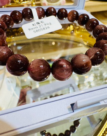 小資本滿毛咖啡紅兔毛9mm21.94g調和氣血內分泌失調情緒