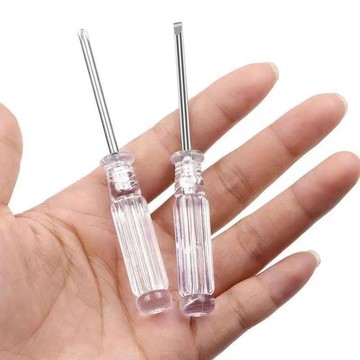 【臺灣出貨】3.0迷你水晶透明十字一字螺絲刀多功能家電玩具專用3mm小螺絲批