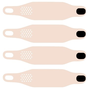 QIDINA 彈力包覆加壓親膚手腕支撐護腕 A  36 x 8.5cm  4雙  橘膚色