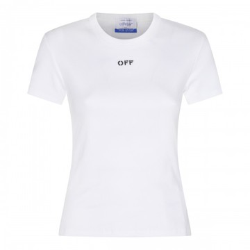 Off-white - White And Black Cotton Blend T-shirt 42