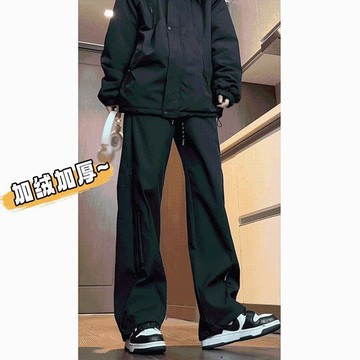 【夏季上新】Noveli防風防水衝鋒褲男女春夏季薄款2025工裝抽繩直筒寬鬆工裝褲