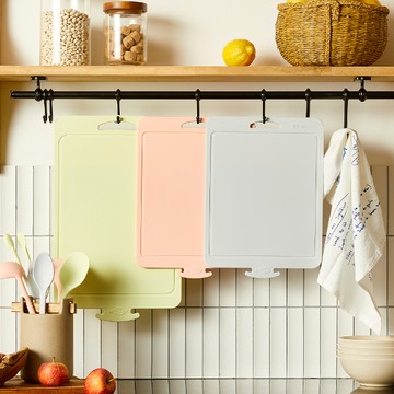 韓國sillymann 100%鉑金矽膠時尚美型料理砧板 - 淺粉