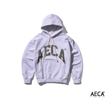 AECA College Hoodie Sweat復古裂紋膠印連帽上衣