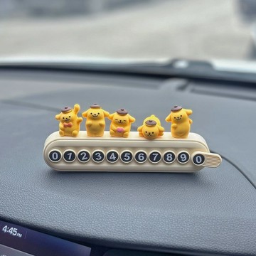 熱賣 布丁狗車載挪車電話牌卡通臨時停車牌創意移車號碼牌汽車手機留號  停車號碼牌 臨時停車牌 暫停一下 停車卡 停車牌