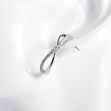 SWAROVSKI 施華洛世奇 TTwist 大圈耳環 鍍白金色 5563908