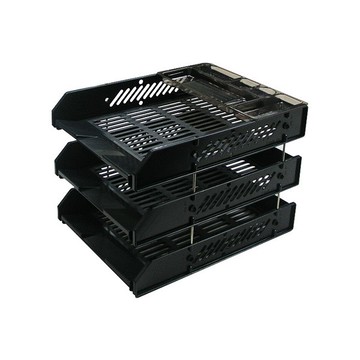 龍和 三層公文架-附筆盤 (DR-423)