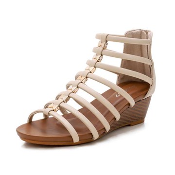 【JP Queen New York】復古鏤空露趾舒適尚時羅馬涼鞋(3色能選)