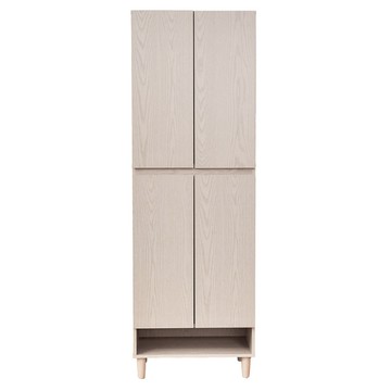 Alma 日式木紋四門鞋櫃 白橡木