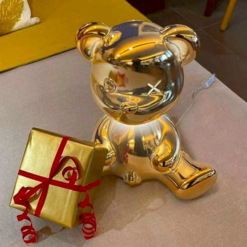 【Qeeboo】義大利 泰迪男孩造型燈 特別款金屬色-廠商直送