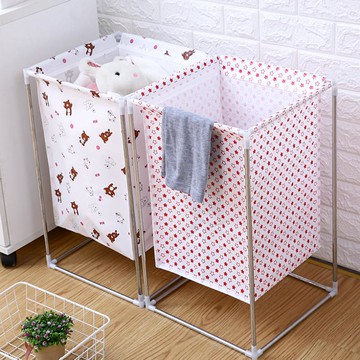 北歐簡約輕奢創意家用臟衣籃收納筐可折疊支架防水超大臟衣籃簍