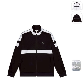 【FILA】男性 吸濕排汗外套-黑色 1JKY-1710-BK
