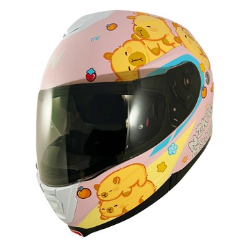 Nikko N902 / N-902 安全帽 卡皮躺躺帽 卡皮暖粉(消光) 全罩 排扣 內藏式墨鏡 耳機槽 可樂帽