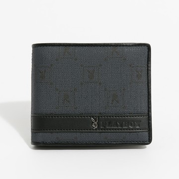 PLAYBOY - 中翻短夾可拆式  Mbition系列 - 深藍色