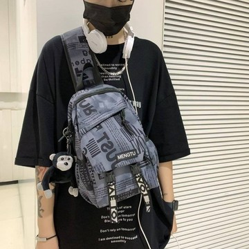 #Mr.Gu#男生包 斜挎包 胸包 潮百搭胸包 小背包 男女士 運動挎包 時尚潮流 單肩包 胸包 女登山背包