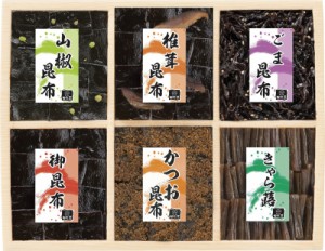  浪花佃史屋味三昧 ごま昆布 (60g) 山椒昆布 椎茸昆布 御昆布 かつお昆布 きゃら蕗( 各50g)× 各1