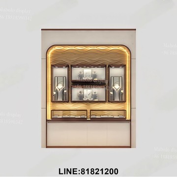 珠寶櫃 展示櫃 首飾櫃 免運 熱銷 速發 附發票 豪華珠寶墻面展示櫃訂製設計珠寶店固定裝置珠寶展示櫃
