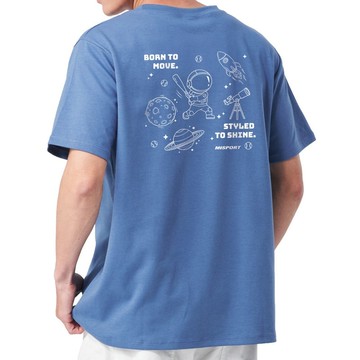 立體機能棉T-運動太空人-大星際線條背圖款-棒球 機能服 MIT