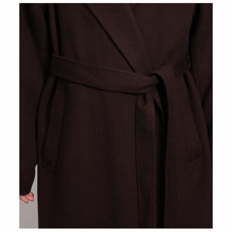 カシミヤ混リバー仕立てラップコート ロペ（ROPE'）