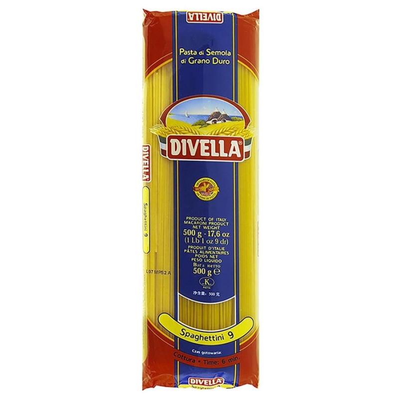 パスタ　500g　#09　LINEショッピング　スパゲッティーニ　イタリア　4袋セットディヴエッラ　メモス　輸入　(1.55mm)