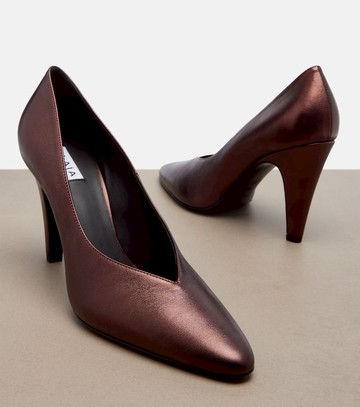 Alaïa Metallic leather pumps
