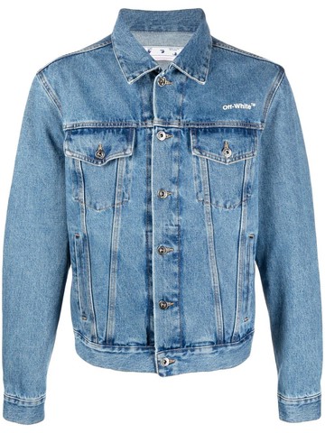 Off White `Diagonal Tab` Slim Denim Jacket