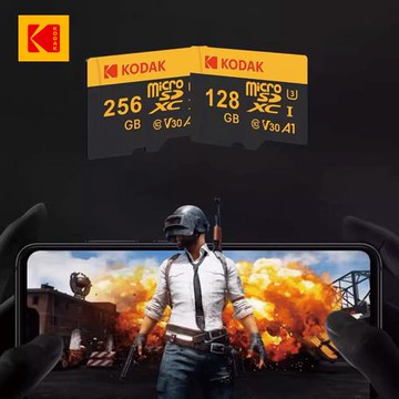 【Kodak】柯達 UHS-I U3 V30 A1 MicroSD 256GB 高速記憶卡-黑色