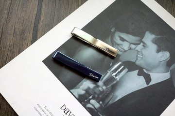 簡約大氣金屬領帶夾免費刻字設計logo禮盒裝