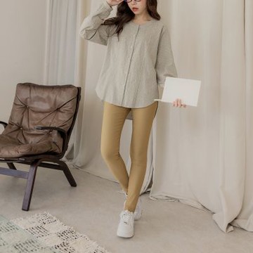 OB嚴選中大尺碼-女神褲．素色內刷毛激瘦細腿窄管小黑褲《BA7950》